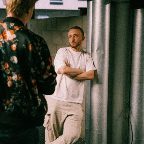 Cast behind the scenes filming Young Buck