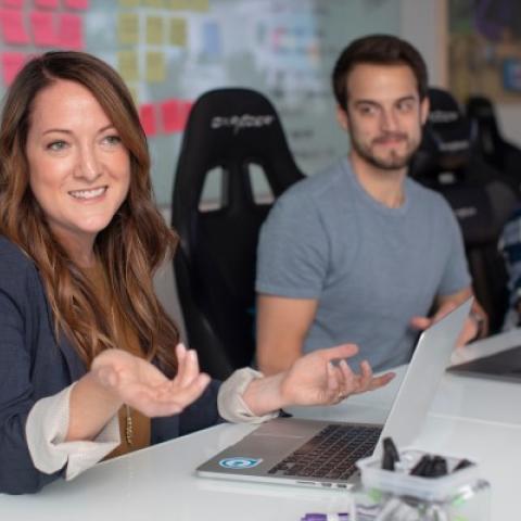 Woman in business meeting