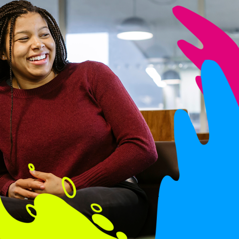 A student with a bright smile