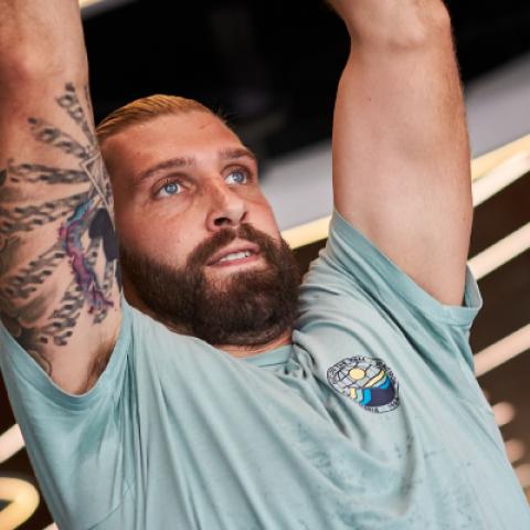 Corporate member laughing with colleagues