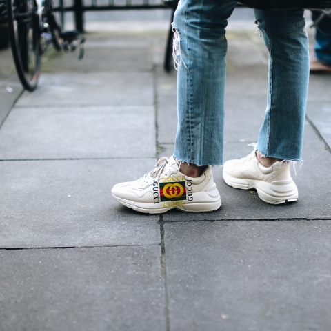 Man wearing Gucci trainers in London