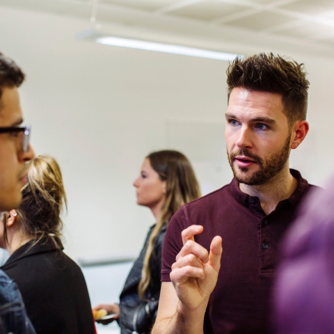 entrepreneur talking about innovation