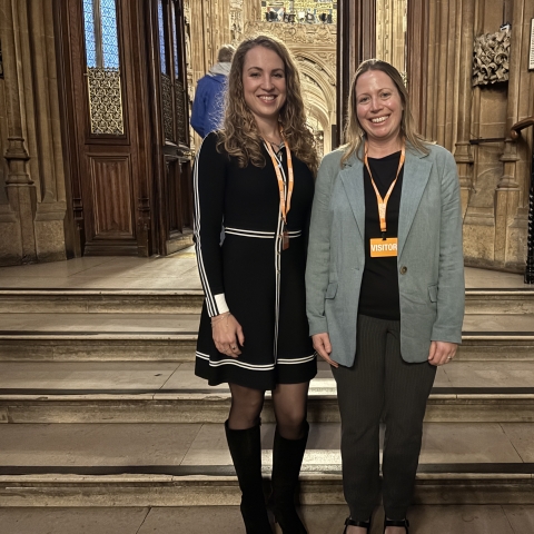 Rebeka Polgar from Tigers Eye and Dr Jenny Burbage from the University of Portsmouth at Parliament 