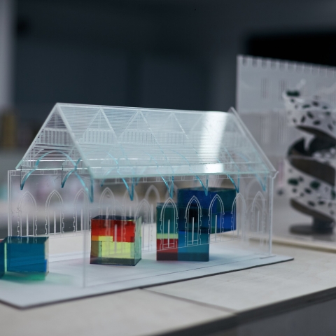 architectural model of church