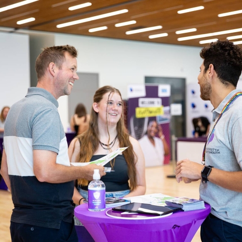 Parent and their child at an Open Day