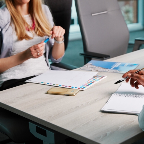 people sitting around a table