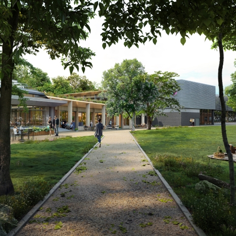 Architects impression of the exterior of the new Student Hub