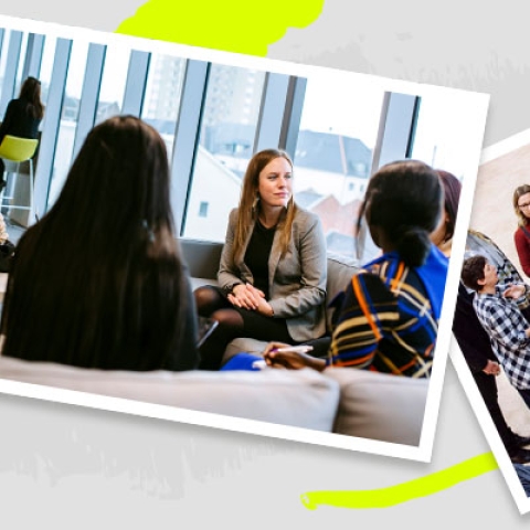 University staff and partners in collaboration meeting and event