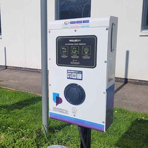 EV chargers at Eldon Building car park