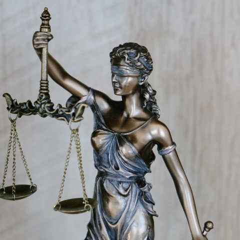 Statue of the scales of justice