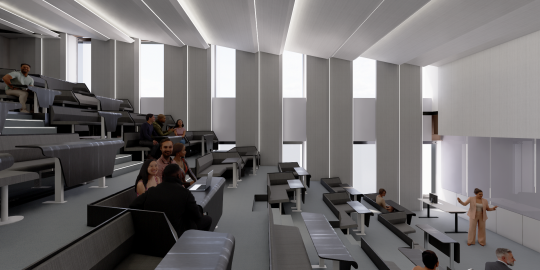 Lecture theatre with students