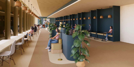 Student lounge in the Student Hub 