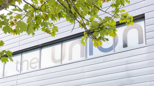 Union sign on the side of the Union Building