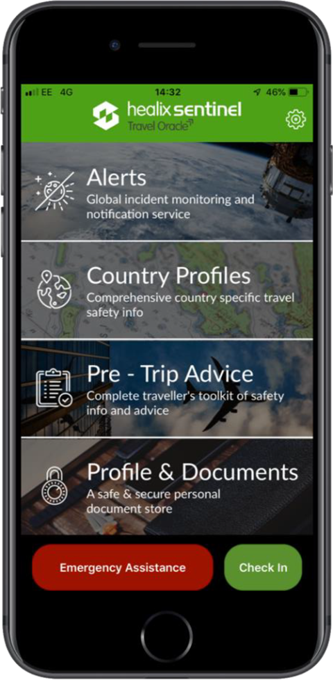 a photo of Healix app opened on iPhone