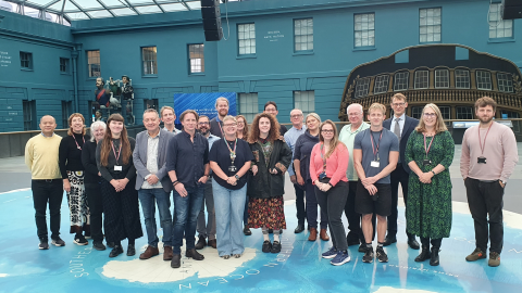 Staff from the Centre for Port Cities and Maritime Cultures and Royal Museums Greenwich in Ocean Court, National Maritime Museum 