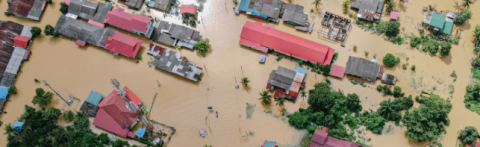 Aerial footage of flooding in South Africa 