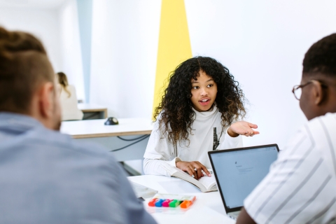 Students collaborating