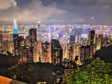 Hong Kong skyline at night