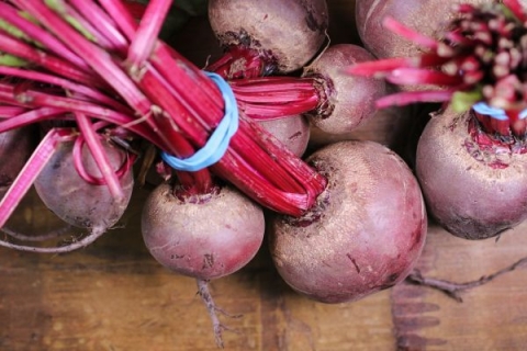 A bundle of beetroot