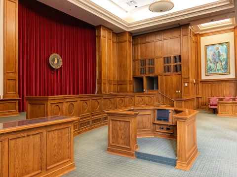 inside a court room