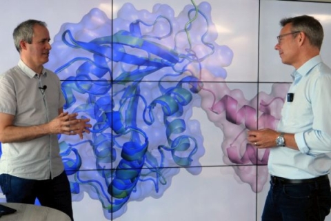 Professors Andy Pickford and John McGeehan discuss new insights from the latest 3D enzyme structure provided by DeepMind