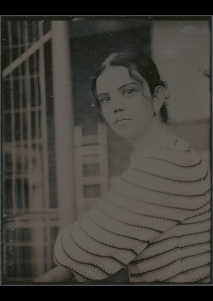 black and white old fashioned style photo of student