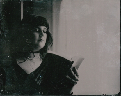 black and white old fashioned style photo of student