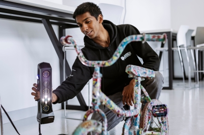 Student on multicoloured bike
B Roll Day 3