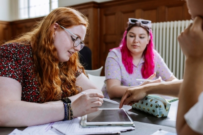 Walthamstow photoshoot - March 2022 Group studying in the library