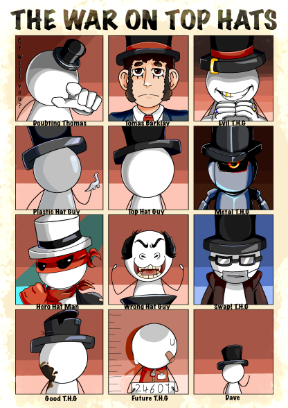 Comic about top hats by Phoebe Holden