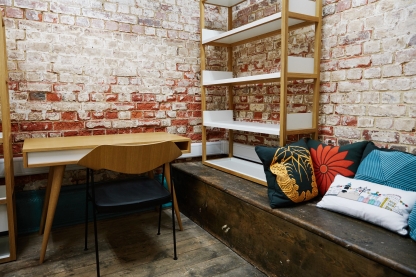 Full desk with storage