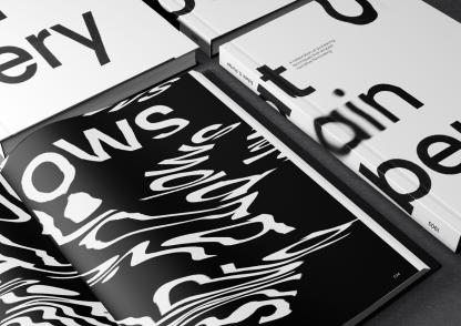 Black and white typography design by Allison Porta