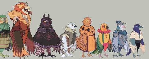 Bird lineup final - Animation by Grey Wakeman
