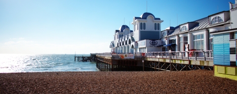 Southsea pier on a sunny day