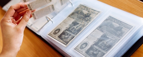 An archive collection of newspaper cuttings