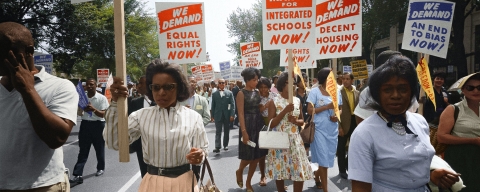 Civil rights march on Washington, D.C. / [WKL]. Original black and white negative by Warren K. Leffler. Taken August 28th, 1963, Washington D.C, United States (@libraryofcongress). Colorized by Jordan J. Lloyd. Library of Congress Prints and Photographs Division Washington, D.C. 20540 USA https://www.loc.gov/pictures/item/2003654393/