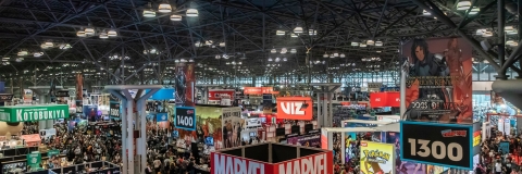 Comic con event drone photography