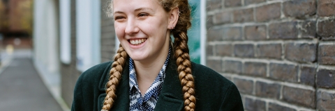 Female student smiling