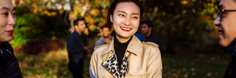 Female student smiling