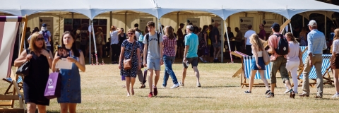 Open day marquee on Ravelin Park