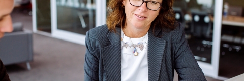 Woman studying on her degree apprenticeship