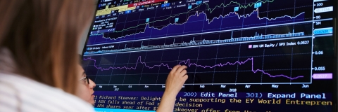 Students using finance software