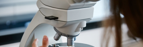 Microscope in the Petrology lab