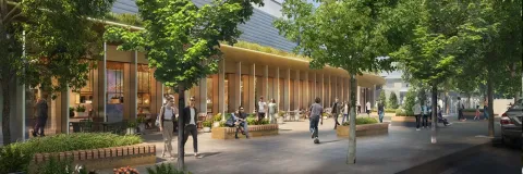 Artist impression of new student union building 