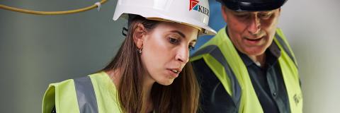 Civil Engineering student being mentored by employer