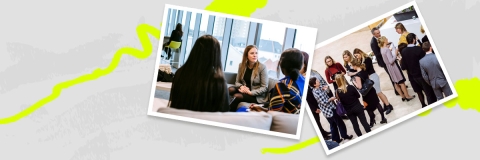 University staff and partners in collaboration meeting and event