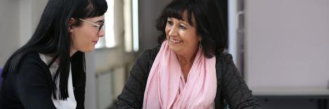 parent helping student