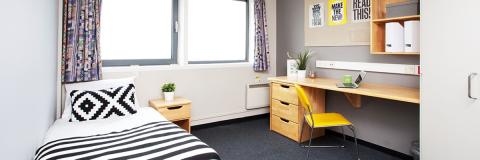 Bedroom in Trafalgar hall, Portsmouth