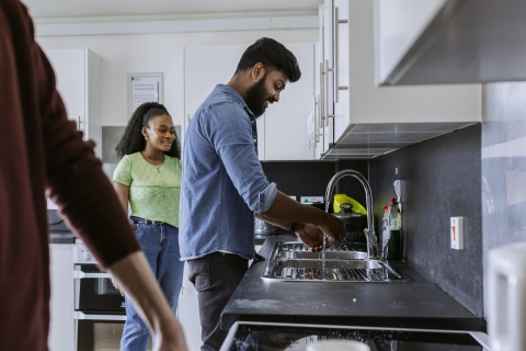Kitchen in Burrell student hall Portsmouth