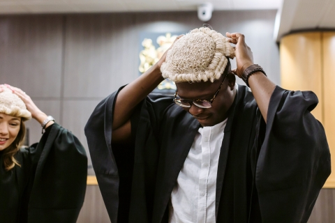 Student in law courts